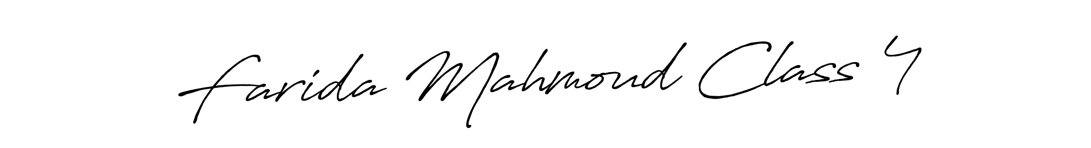 You should practise on your own different ways (Antro_Vectra_Bolder) to write your name (Farida Mahmoud Class 4) in signature. don't let someone else do it for you. Farida Mahmoud Class 4 signature style 7 images and pictures png