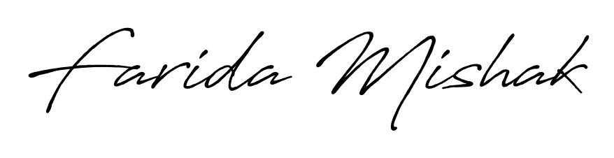 You should practise on your own different ways (Antro_Vectra_Bolder) to write your name (Farida Mishak) in signature. Don't let someone else do it for you. Farida Mishak signature style 7 images and pictures png