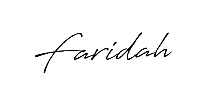 Design your own signature with our free online signature maker. With this signature software, you can create a handwritten (Antro_Vectra_Bolder) signature for name Faridah. Faridah signature style 7 images and pictures png