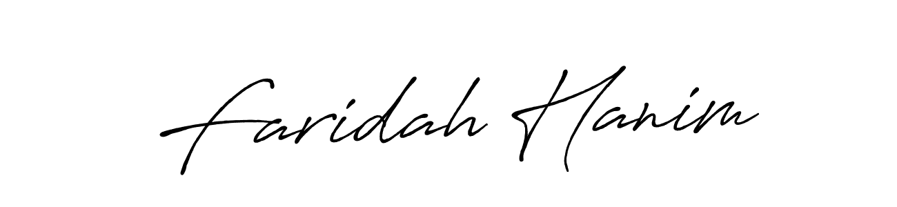 How to make Faridah Hanim name signature. Use Antro_Vectra_Bolder style for creating short signs online. This is the latest handwritten sign. Faridah Hanim signature style 7 images and pictures png
