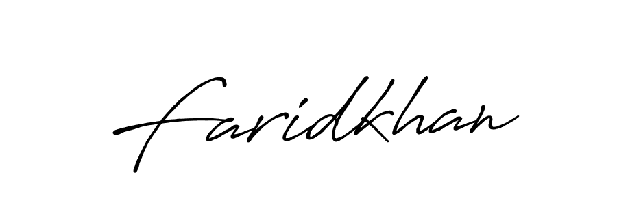 Make a beautiful signature design for name Faridkhan. With this signature (Antro_Vectra_Bolder) style, you can create a handwritten signature for free. Faridkhan signature style 7 images and pictures png