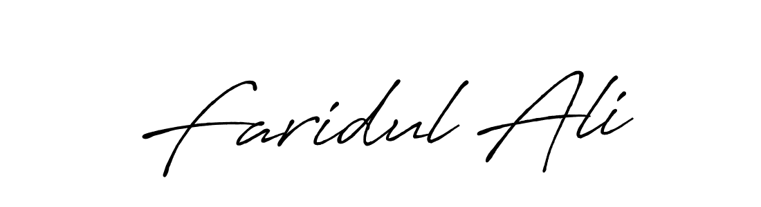 Faridul Ali stylish signature style. Best Handwritten Sign (Antro_Vectra_Bolder) for my name. Handwritten Signature Collection Ideas for my name Faridul Ali. Faridul Ali signature style 7 images and pictures png