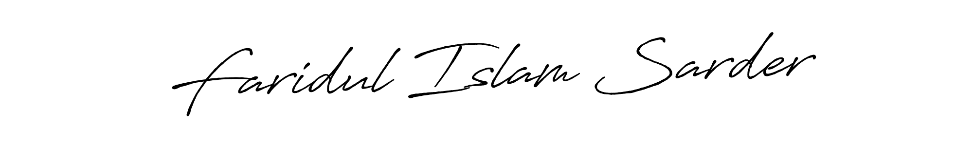 Make a beautiful signature design for name Faridul Islam Sarder. With this signature (Antro_Vectra_Bolder) style, you can create a handwritten signature for free. Faridul Islam Sarder signature style 7 images and pictures png