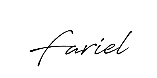 It looks lik you need a new signature style for name Fariel. Design unique handwritten (Antro_Vectra_Bolder) signature with our free signature maker in just a few clicks. Fariel signature style 7 images and pictures png