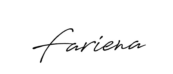 Make a beautiful signature design for name Fariena. With this signature (Antro_Vectra_Bolder) style, you can create a handwritten signature for free. Fariena signature style 7 images and pictures png
