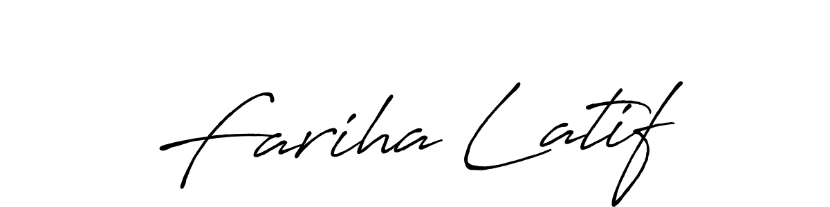 Make a short Fariha Latif signature style. Manage your documents anywhere anytime using Antro_Vectra_Bolder. Create and add eSignatures, submit forms, share and send files easily. Fariha Latif signature style 7 images and pictures png
