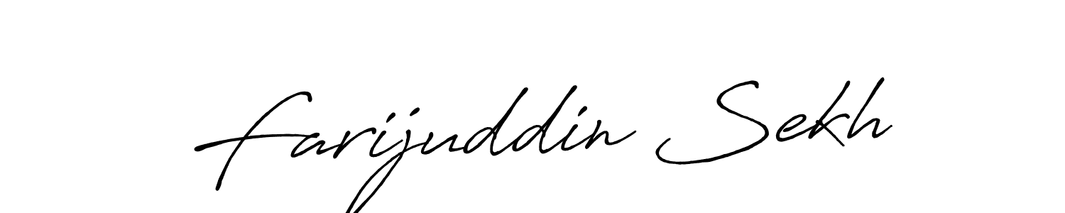 Make a beautiful signature design for name Farijuddin Sekh. With this signature (Antro_Vectra_Bolder) style, you can create a handwritten signature for free. Farijuddin Sekh signature style 7 images and pictures png