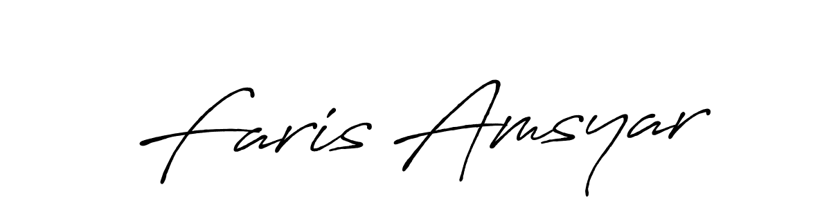 Make a beautiful signature design for name Faris Amsyar. Use this online signature maker to create a handwritten signature for free. Faris Amsyar signature style 7 images and pictures png
