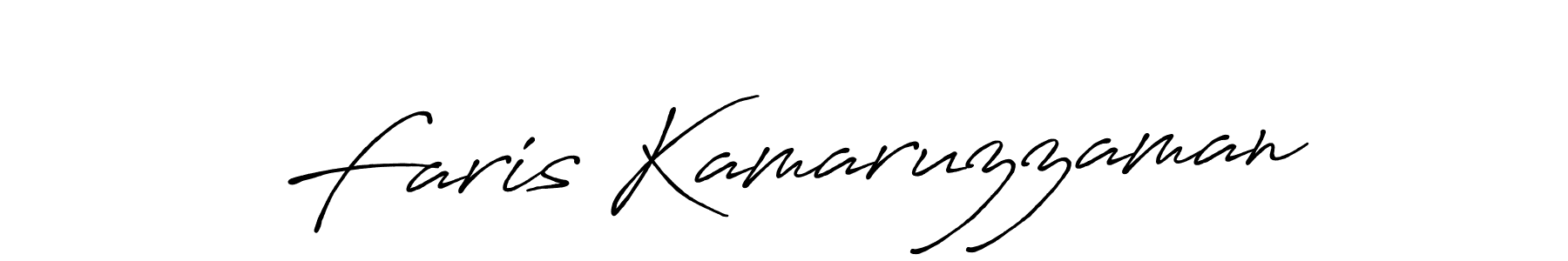 Use a signature maker to create a handwritten signature online. With this signature software, you can design (Antro_Vectra_Bolder) your own signature for name Faris Kamaruzzaman. Faris Kamaruzzaman signature style 7 images and pictures png