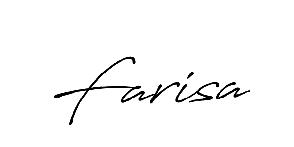 Create a beautiful signature design for name Farisa. With this signature (Antro_Vectra_Bolder) fonts, you can make a handwritten signature for free. Farisa signature style 7 images and pictures png