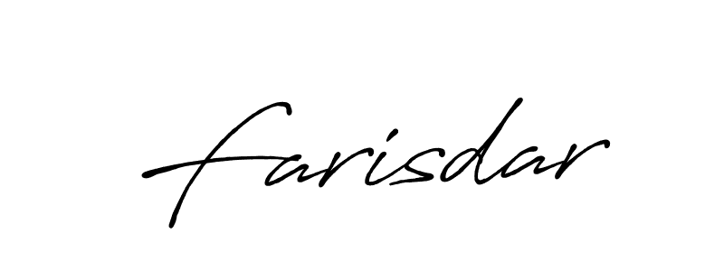 Create a beautiful signature design for name Farisdar. With this signature (Antro_Vectra_Bolder) fonts, you can make a handwritten signature for free. Farisdar signature style 7 images and pictures png