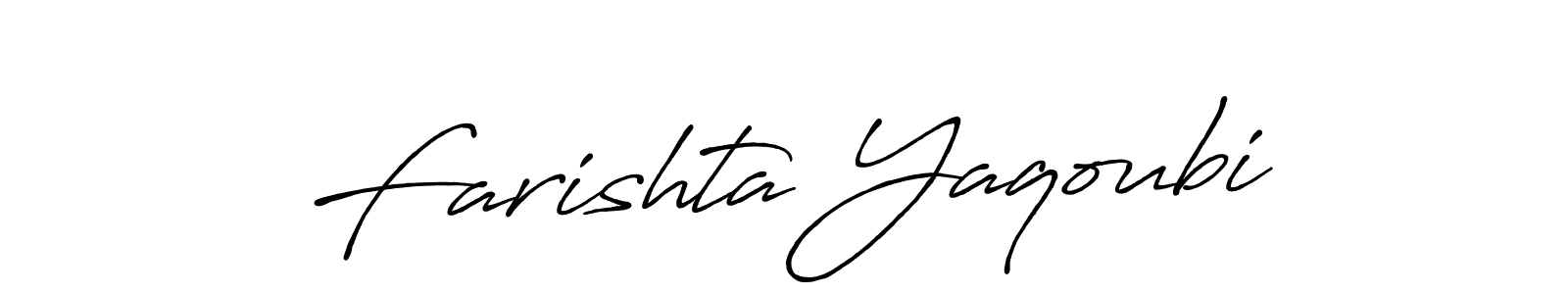 Also we have Farishta Yaqoubi name is the best signature style. Create professional handwritten signature collection using Antro_Vectra_Bolder autograph style. Farishta Yaqoubi signature style 7 images and pictures png