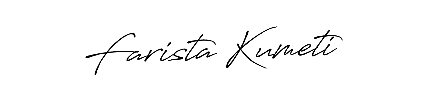 The best way (Antro_Vectra_Bolder) to make a short signature is to pick only two or three words in your name. The name Farista Kumeti include a total of six letters. For converting this name. Farista Kumeti signature style 7 images and pictures png