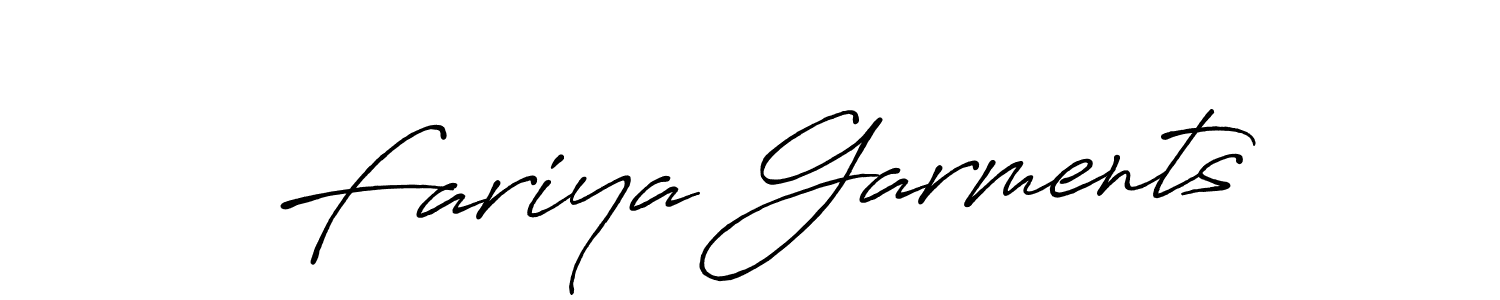 Once you've used our free online signature maker to create your best signature Antro_Vectra_Bolder style, it's time to enjoy all of the benefits that Fariya Garments name signing documents. Fariya Garments signature style 7 images and pictures png