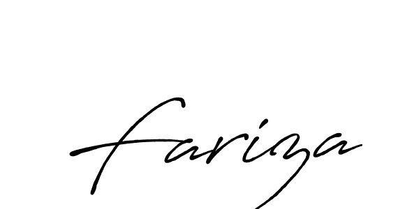 Fariza stylish signature style. Best Handwritten Sign (Antro_Vectra_Bolder) for my name. Handwritten Signature Collection Ideas for my name Fariza. Fariza signature style 7 images and pictures png