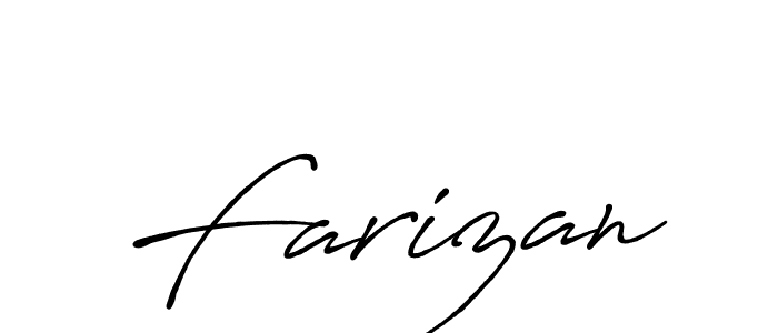 Design your own signature with our free online signature maker. With this signature software, you can create a handwritten (Antro_Vectra_Bolder) signature for name Farizan. Farizan signature style 7 images and pictures png