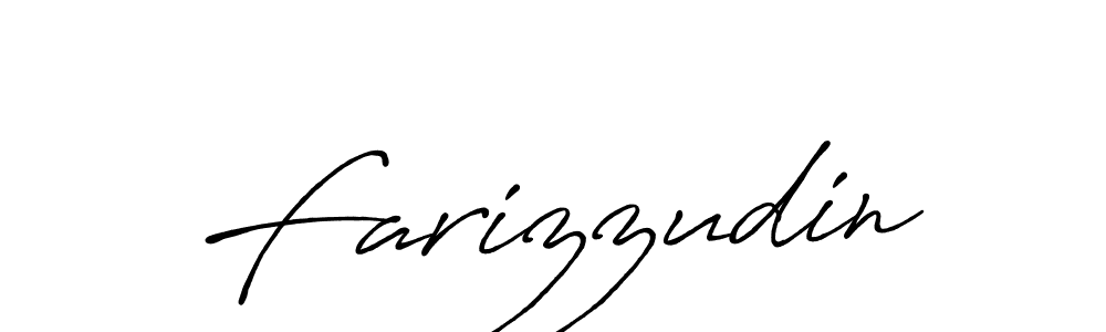 Design your own signature with our free online signature maker. With this signature software, you can create a handwritten (Antro_Vectra_Bolder) signature for name Farizzudin. Farizzudin signature style 7 images and pictures png