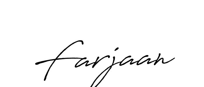 Create a beautiful signature design for name Farjaan. With this signature (Antro_Vectra_Bolder) fonts, you can make a handwritten signature for free. Farjaan signature style 7 images and pictures png