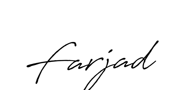How to make Farjad name signature. Use Antro_Vectra_Bolder style for creating short signs online. This is the latest handwritten sign. Farjad signature style 7 images and pictures png