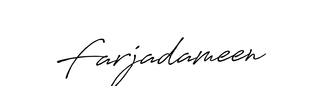 How to make Farjadameen name signature. Use Antro_Vectra_Bolder style for creating short signs online. This is the latest handwritten sign. Farjadameen signature style 7 images and pictures png