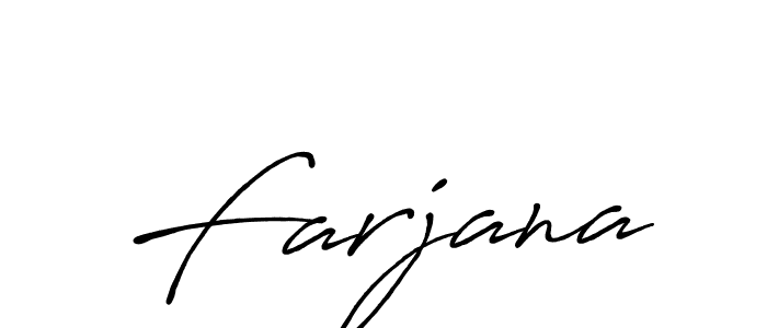 How to make Farjana name signature. Use Antro_Vectra_Bolder style for creating short signs online. This is the latest handwritten sign. Farjana signature style 7 images and pictures png