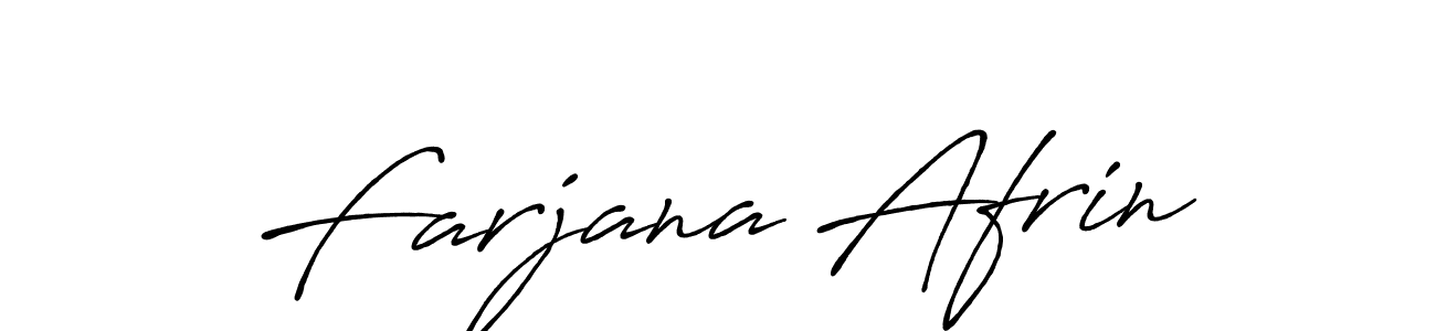 How to make Farjana Afrin name signature. Use Antro_Vectra_Bolder style for creating short signs online. This is the latest handwritten sign. Farjana Afrin signature style 7 images and pictures png