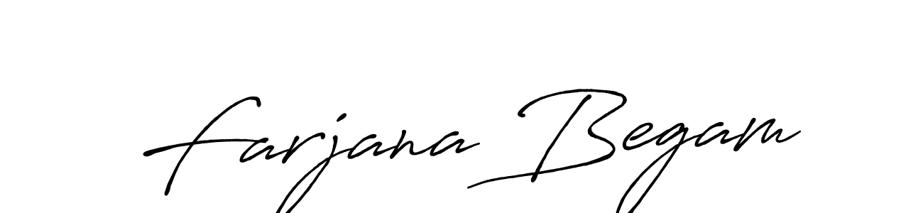 Create a beautiful signature design for name Farjana Begam. With this signature (Antro_Vectra_Bolder) fonts, you can make a handwritten signature for free. Farjana Begam signature style 7 images and pictures png