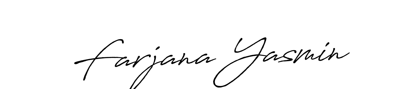 Design your own signature with our free online signature maker. With this signature software, you can create a handwritten (Antro_Vectra_Bolder) signature for name Farjana Yasmin. Farjana Yasmin signature style 7 images and pictures png