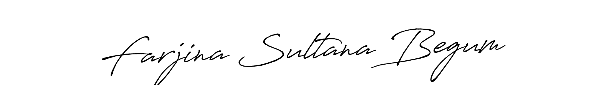 Create a beautiful signature design for name Farjina Sultana Begum. With this signature (Antro_Vectra_Bolder) fonts, you can make a handwritten signature for free. Farjina Sultana Begum signature style 7 images and pictures png