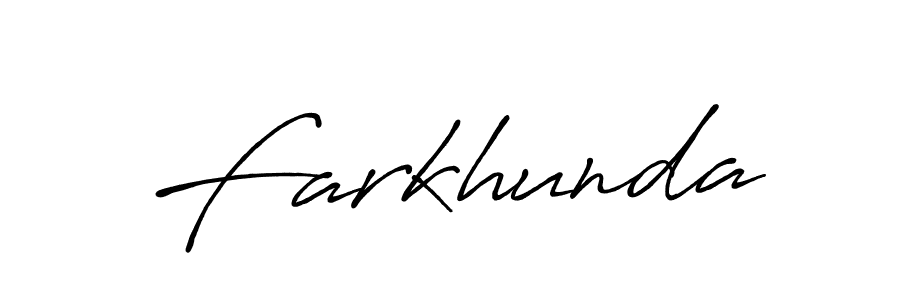 How to make Farkhunda name signature. Use Antro_Vectra_Bolder style for creating short signs online. This is the latest handwritten sign. Farkhunda signature style 7 images and pictures png