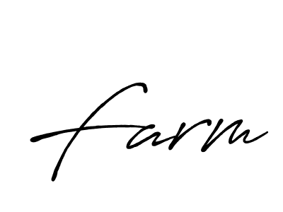 How to make Farm signature? Antro_Vectra_Bolder is a professional autograph style. Create handwritten signature for Farm name. Farm signature style 7 images and pictures png