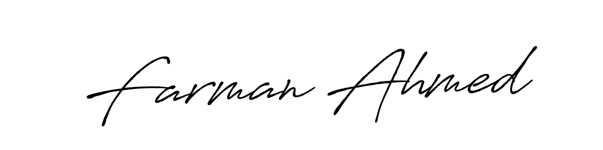Make a beautiful signature design for name Farman Ahmed. Use this online signature maker to create a handwritten signature for free. Farman Ahmed signature style 7 images and pictures png