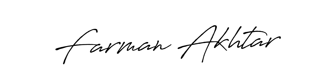 Farman Akhtar stylish signature style. Best Handwritten Sign (Antro_Vectra_Bolder) for my name. Handwritten Signature Collection Ideas for my name Farman Akhtar. Farman Akhtar signature style 7 images and pictures png