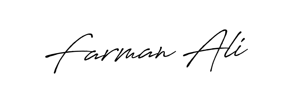 Make a beautiful signature design for name Farman Ali. With this signature (Antro_Vectra_Bolder) style, you can create a handwritten signature for free. Farman Ali signature style 7 images and pictures png