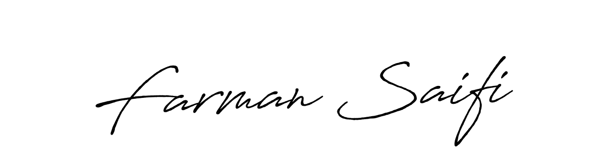 Also You can easily find your signature by using the search form. We will create Farman Saifi name handwritten signature images for you free of cost using Antro_Vectra_Bolder sign style. Farman Saifi signature style 7 images and pictures png