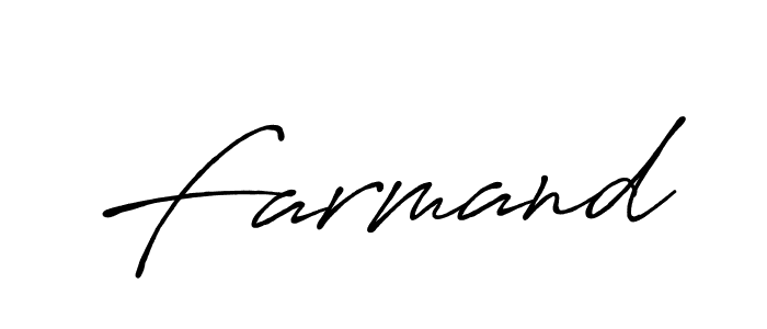 Make a beautiful signature design for name Farmand. With this signature (Antro_Vectra_Bolder) style, you can create a handwritten signature for free. Farmand signature style 7 images and pictures png