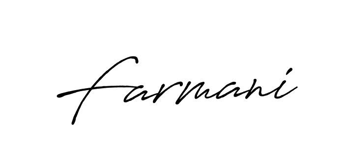 Farmani stylish signature style. Best Handwritten Sign (Antro_Vectra_Bolder) for my name. Handwritten Signature Collection Ideas for my name Farmani. Farmani signature style 7 images and pictures png