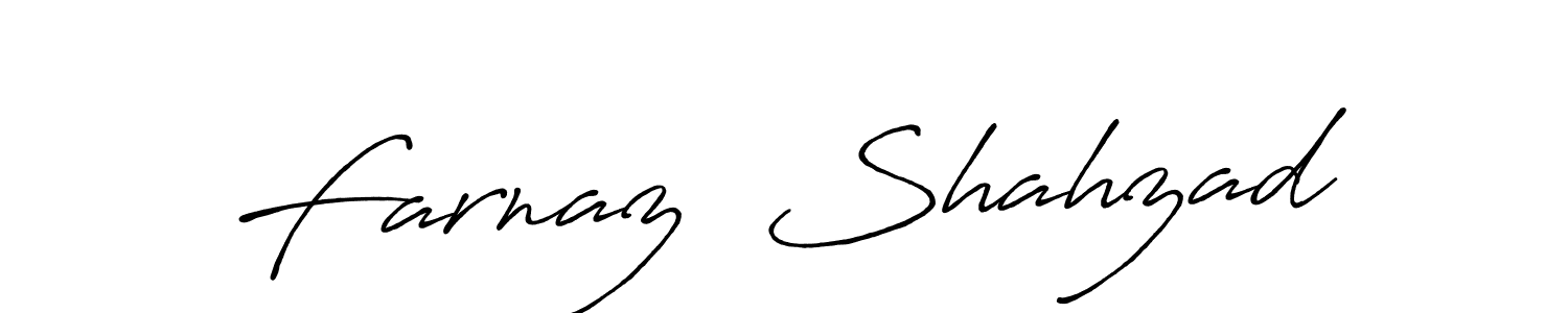 This is the best signature style for the Farnaz  Shahzad name. Also you like these signature font (Antro_Vectra_Bolder). Mix name signature. Farnaz  Shahzad signature style 7 images and pictures png