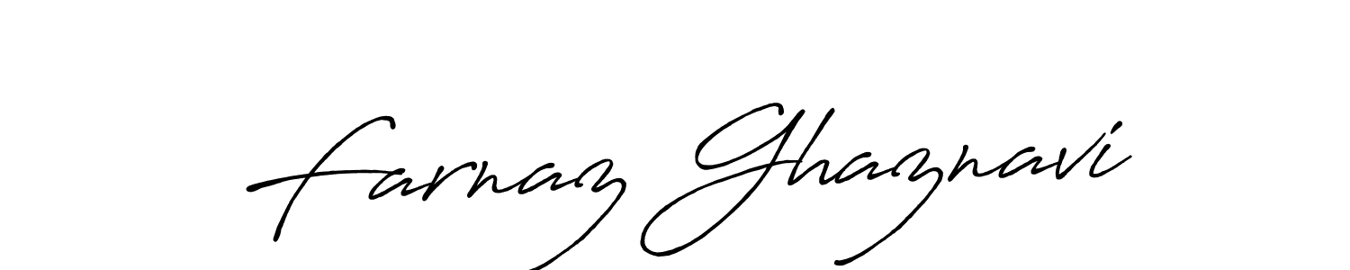 How to make Farnaz Ghaznavi name signature. Use Antro_Vectra_Bolder style for creating short signs online. This is the latest handwritten sign. Farnaz Ghaznavi signature style 7 images and pictures png