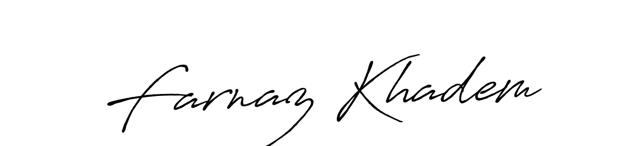 This is the best signature style for the Farnaz Khadem name. Also you like these signature font (Antro_Vectra_Bolder). Mix name signature. Farnaz Khadem signature style 7 images and pictures png