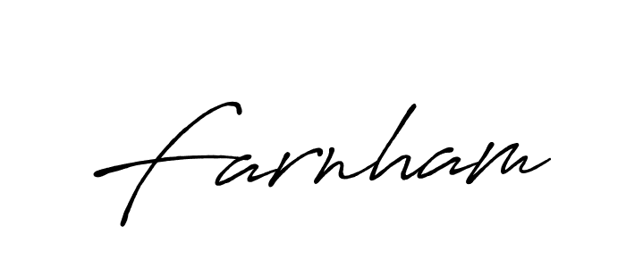 Make a beautiful signature design for name Farnham. With this signature (Antro_Vectra_Bolder) style, you can create a handwritten signature for free. Farnham signature style 7 images and pictures png