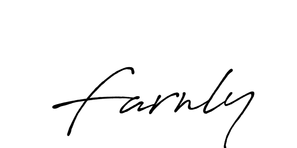 Design your own signature with our free online signature maker. With this signature software, you can create a handwritten (Antro_Vectra_Bolder) signature for name Farnly. Farnly signature style 7 images and pictures png