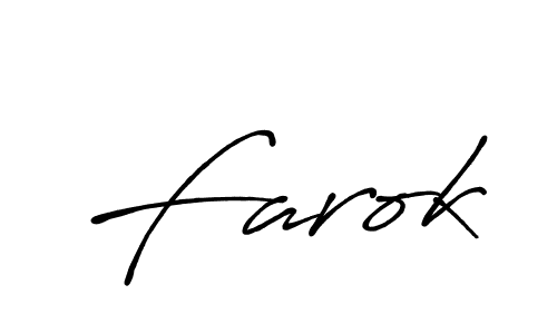 Create a beautiful signature design for name Farok. With this signature (Antro_Vectra_Bolder) fonts, you can make a handwritten signature for free. Farok signature style 7 images and pictures png