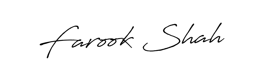 How to make Farook Shah name signature. Use Antro_Vectra_Bolder style for creating short signs online. This is the latest handwritten sign. Farook Shah signature style 7 images and pictures png