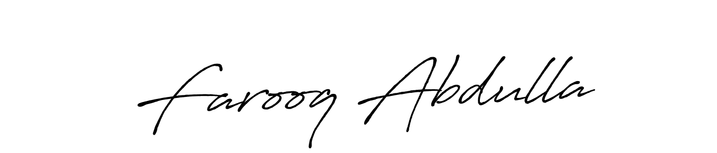 Design your own signature with our free online signature maker. With this signature software, you can create a handwritten (Antro_Vectra_Bolder) signature for name Farooq Abdulla. Farooq Abdulla signature style 7 images and pictures png