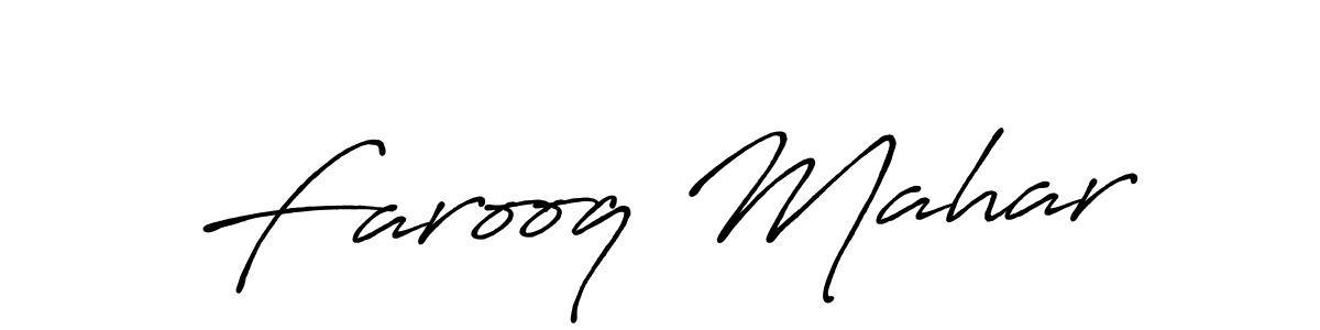 It looks lik you need a new signature style for name Farooq Mahar. Design unique handwritten (Antro_Vectra_Bolder) signature with our free signature maker in just a few clicks. Farooq Mahar signature style 7 images and pictures png