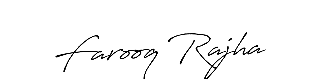 How to make Farooq Rajha name signature. Use Antro_Vectra_Bolder style for creating short signs online. This is the latest handwritten sign. Farooq Rajha signature style 7 images and pictures png