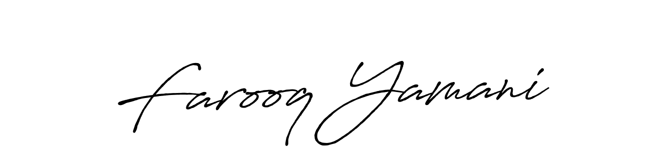 How to make Farooq Yamani name signature. Use Antro_Vectra_Bolder style for creating short signs online. This is the latest handwritten sign. Farooq Yamani signature style 7 images and pictures png