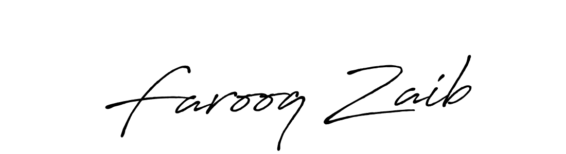 Farooq Zaib stylish signature style. Best Handwritten Sign (Antro_Vectra_Bolder) for my name. Handwritten Signature Collection Ideas for my name Farooq Zaib. Farooq Zaib signature style 7 images and pictures png