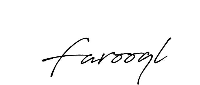 How to make Farooql name signature. Use Antro_Vectra_Bolder style for creating short signs online. This is the latest handwritten sign. Farooql signature style 7 images and pictures png